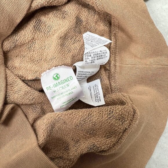 J. Crew Vintage Fleece Tan Leopard‎ Print Pullover Sweatshirt Women's Size XXS - Picture 4 of 6